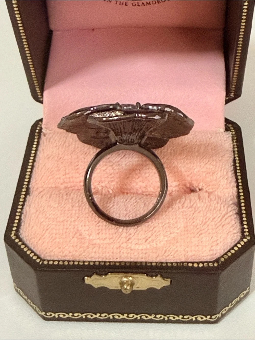 NIB Juicy Couture Pansy Ring with Crystal Center | Size 6
